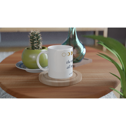The moon kept all my secrets mug, moon phase poetry mug – view 2