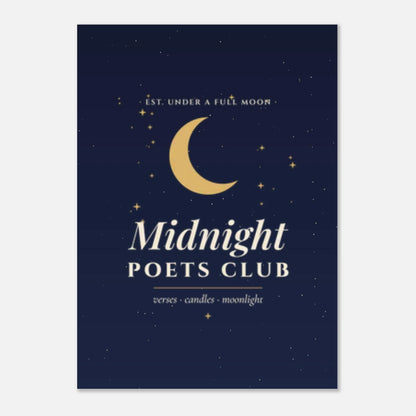 Midnight Poets Club celestial wall art print, witchy dark academia decor – view 4