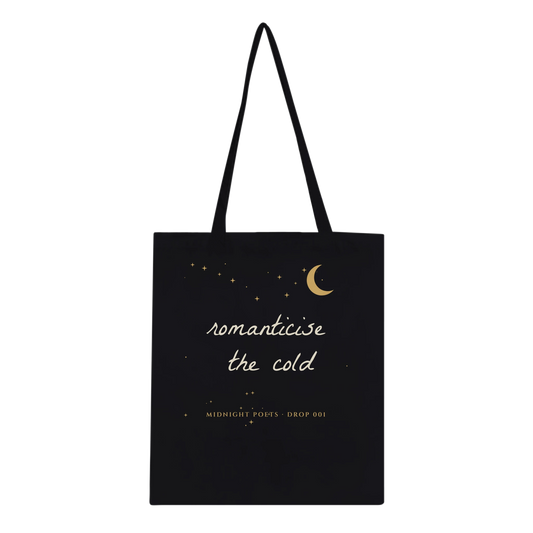 Romanticise the cold tote bag, bookish aesthetic cotton tote