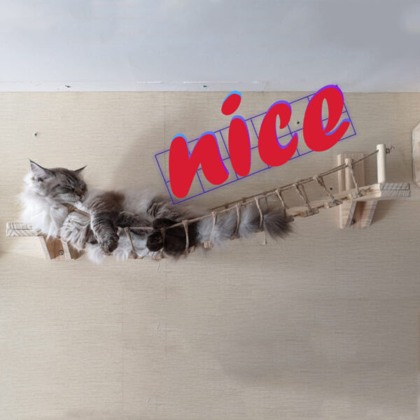 Wall cat furniture pine wall hanging - Image 4