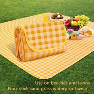 Waterproof Picnic Blanket - 2 M X 2 M, Thickened Aluminum Mold Moisture Resistant, Portable Outdoor Camping Mat, Tote Style Design, Suitable For Picnics, Beaches, Hiking And Festivals