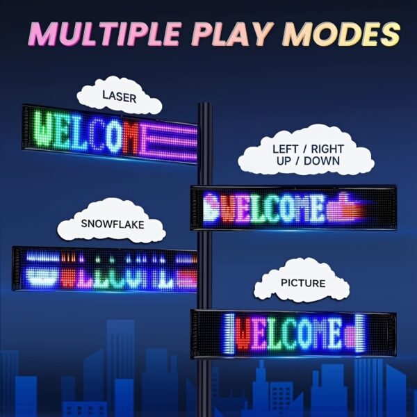 14 Inch Programmable Pixel Panel With Preloaded Animations Scrollable Display For Multi Scenario Use In Support Events Parties And Transportation - Image 6