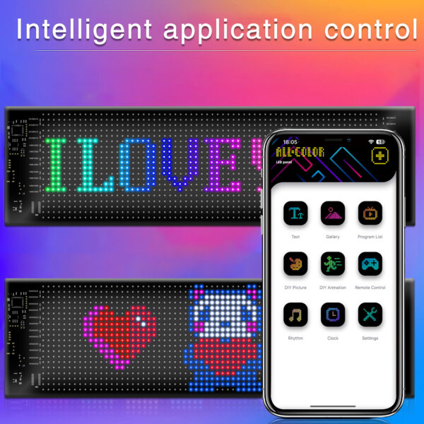14 Inch Programmable Pixel Panel With Preloaded Animations Scrollable Display For Multi Scenario Use In Support Events Parties And Transportation - Image 7