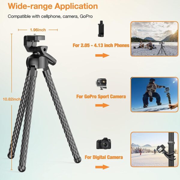 Flexible Phone Tripod Selfie Stick, Octopus Camera Tripod Travel Tripod Flexible Legs For  Android Camera Stick Video Recording Vlog - Image 5