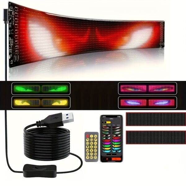 14 Inch Programmable Pixel Panel With Preloaded Animations Scrollable Display For Multi Scenario Use In Support Events Parties And Transportation - Image 5